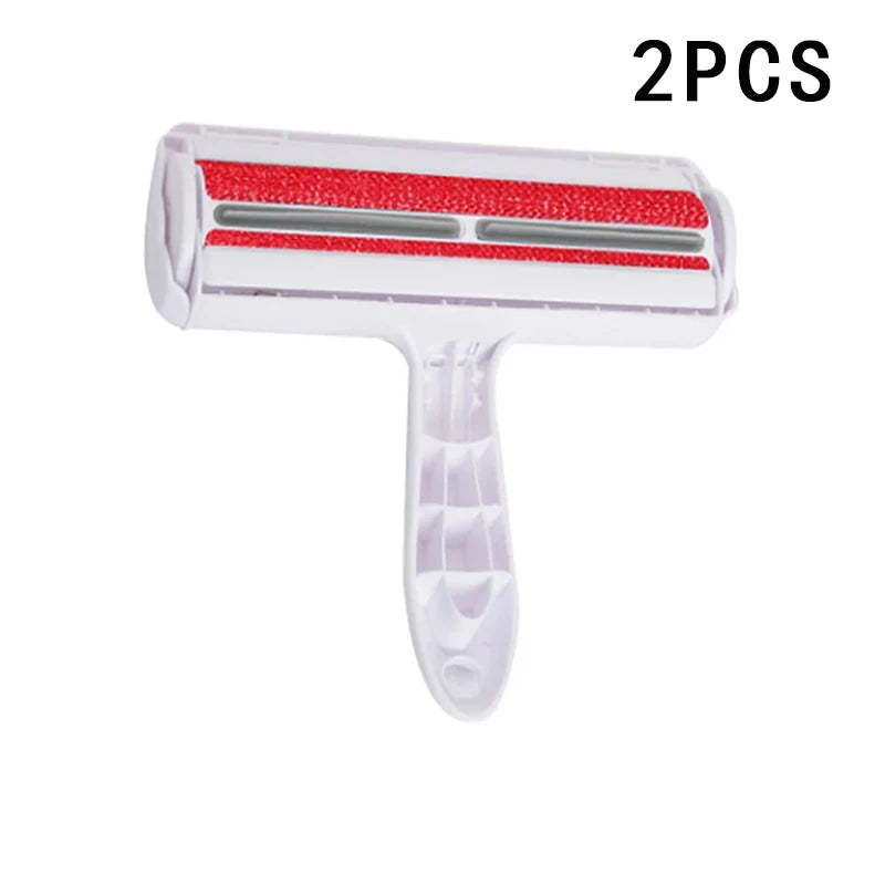 Pet hair remover for cats and dogs reusable self-cleaning cotton plush roller set suitable for beds sofas carpets cat beds