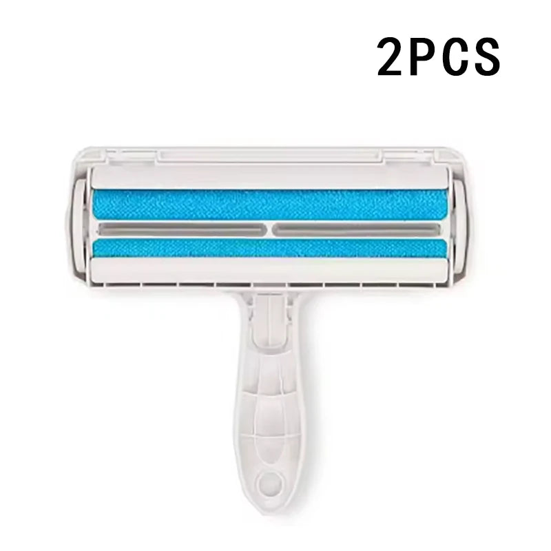 Pet hair remover for cats and dogs reusable self-cleaning cotton plush roller set suitable for beds sofas carpets cat beds